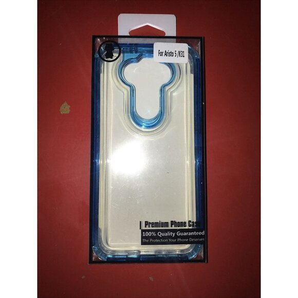 For LG Aristo 5 / K31 - Transparent Clear Heavy Duty Impact Rubber Armor Case - Picture 2 of 2